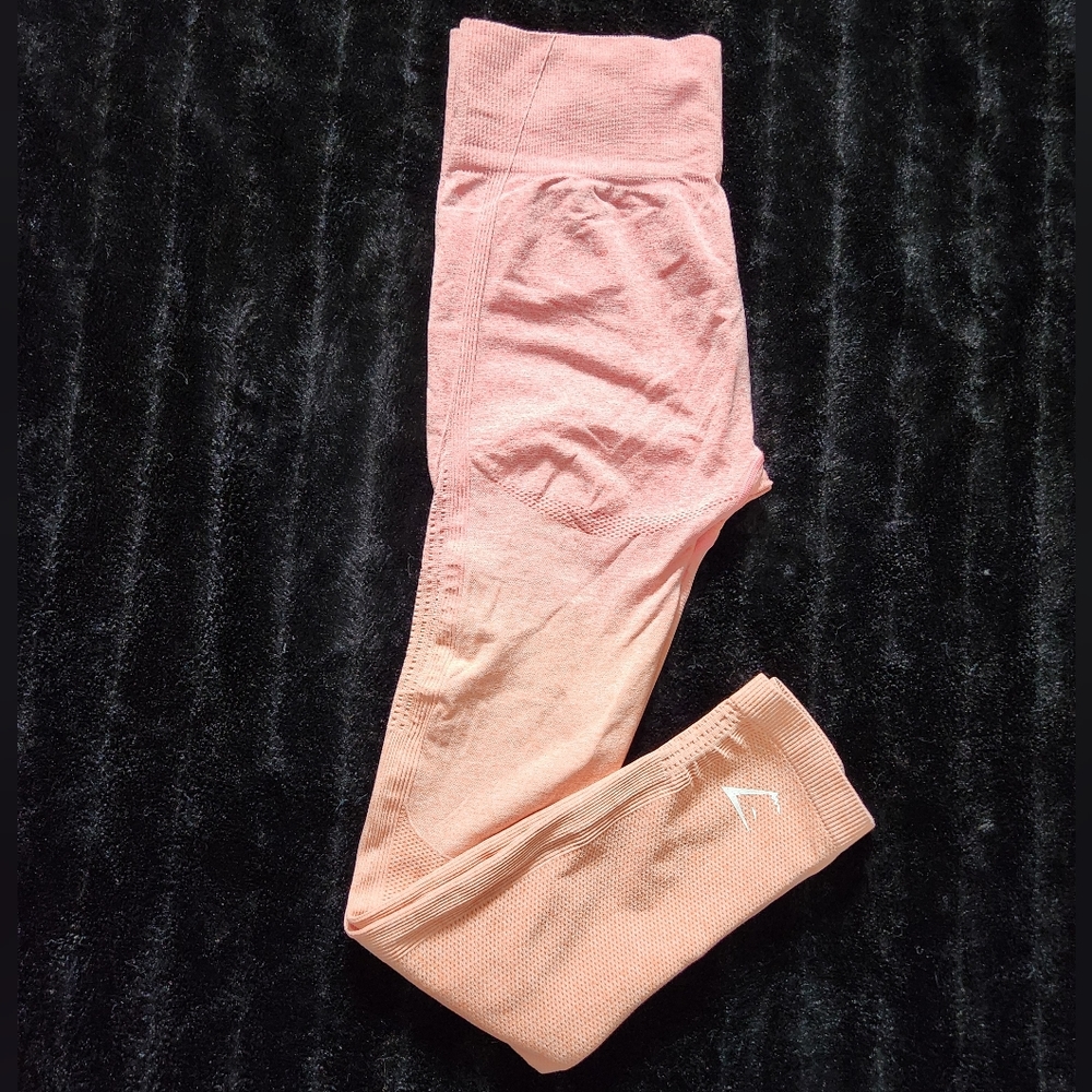 Gymshark seamless leggings - pink to peach ombre